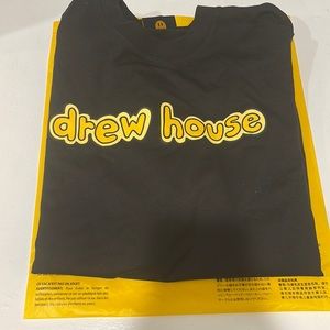 Drew House black tee gold writing size medium
